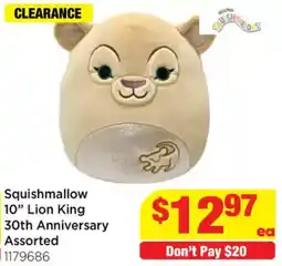 Mr Toys Squishmallow 10" Lion King 30th Anniversary Assorted offer