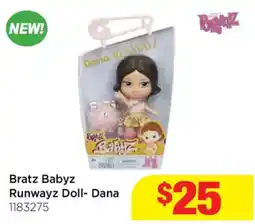 Mr Toys Bratz Babyz Runwayz Doll- Dana offer