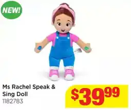 Mr Toys Ms Rachel Speak & Sing Doll offer
