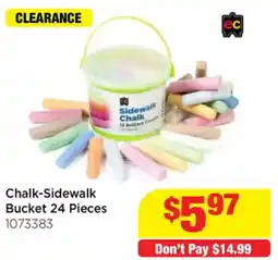 Mr Toys Chalk-Sidewalk Bucket 24 Pieces offer