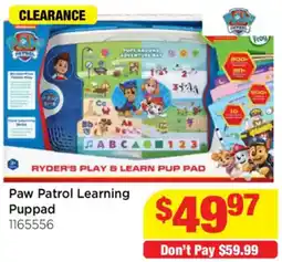 Mr Toys Paw Patrol Learning Puppad offer