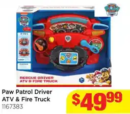 Mr Toys Paw Patrol Driver ATV & Fire Truck offer