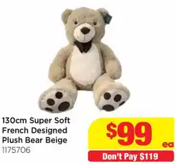 Mr Toys Super Soft French Designed Plush Bear Beige offer