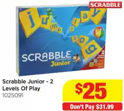 Mr Toys Scrabble Junior - 2 Levels Of Play offer