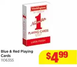Mr Toys Blue & Red Playing Cards offer