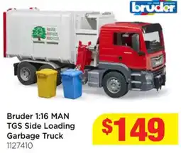 Mr Toys Bruder 1:16 MAN TGS Side Loading Garbage Truck offer