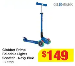 Mr Toys Globber Primo Foldable Lights Scooter - Navy Blue offer