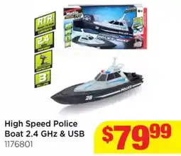 Mr Toys High Speed Police Boat 2.4 GHz & USB offer
