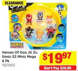 Mr Toys Heroes Of Goo Jit Zu Sonic S3 Minis Mega 6 Pk offer