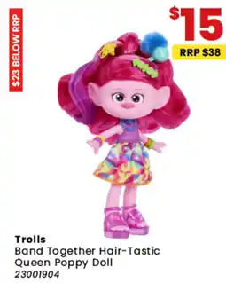 Toymate Trolls Band Together Hair-Tastic Queen Poppy Doll offer
