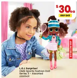 Toymate OMG Sports Fashion Doll Series 3 Assorted offer