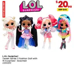 Toymate Tween Series 3 Fashion Doll with 15 Surprises- Assorted offer