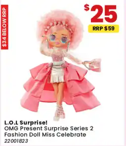 Toymate OMG Present Surprise Series 2 Fashion Doll Miss Celebrate offer