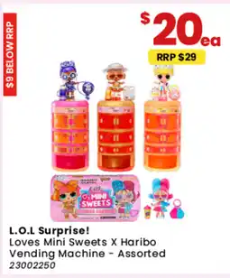 Toymate Loves Mini Sweets X Haribo Vending Machine - Assorted offer