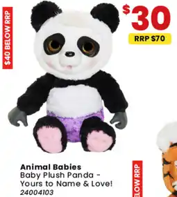 Toymate Animal Babies Baby Plush Panda - Yours to Name & Love! offer