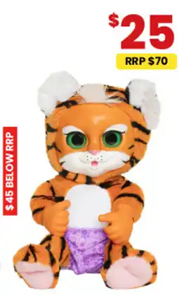 Toymate Animal Babies Baby Plush Tiger - Yours to Name & Love! offer