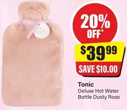 Chemist Discount Centre Tonic Deluxe Hot Water Bottle Dusty Rose offer
