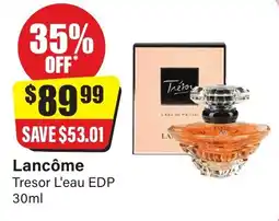 Chemist Discount Centre Lancôme Tresor L'eau EDP offer