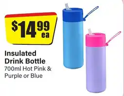 Chemist Discount Centre Insulated Drink Bottle Hot Pink & Purple or Blue offer