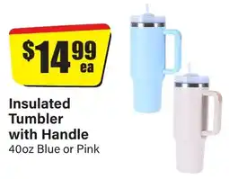 Chemist Discount Centre Insulated Tumbler with Handle Blue or Pink offer