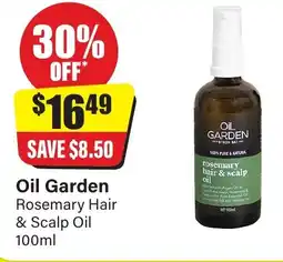 Chemist Discount Centre Oil Garden Rosemary Hair & Scalp Oil offer
