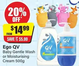 Chemist Discount Centre Baby Gentle Wash or Moisturising Cream offer