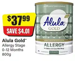 Chemist Discount Centre Alula Gold Allergy Stage 0-12 Months offer