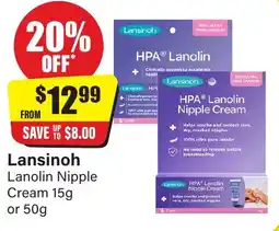 Chemist Discount Centre Lanolin Nipple Cream offer