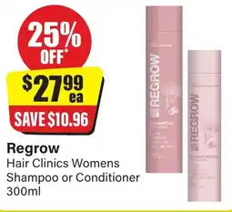 Chemist Discount Centre Hair Clinics Womens Shampoo or Conditioner offer