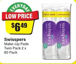 Chemist Discount Centre Swisspers Make-Up Pads Twin Pack 2 x 80 Pack offer