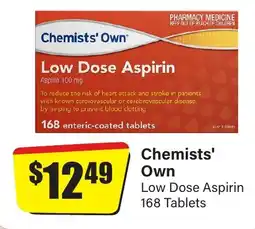 Chemist Discount Centre Chemists' Own Low Dose Aspirin offer