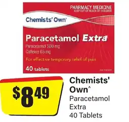 Chemist Discount Centre Paracetamol Extra 40 Tablets offer