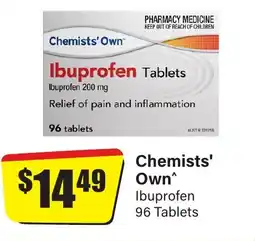 Chemist Discount Centre Ibuprofen 96 Tablets offer