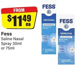 Chemist Discount Centre Fess Saline Nasal Spray offer