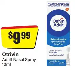 Chemist Discount Centre Otrivin Adult Nasal Spray offer