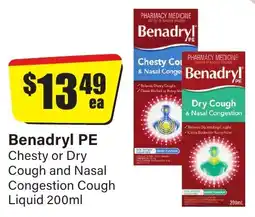 Chemist Discount Centre Chesty or Dry Cough and Nasal Congestion Cough Liquid offer