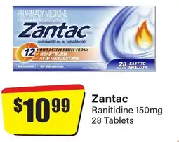 Chemist Discount Centre Zantac Ranitidine 28 Tablets offer