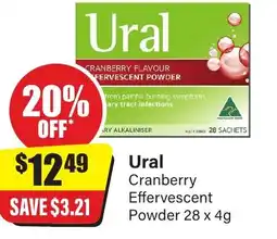 Chemist Discount Centre Ural Cranberry Effervescent Powder offer