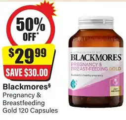 Chemist Discount Centre Blackmoress Pregnancy & Breastfeeding Gold 120 Capsules offer