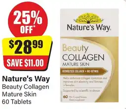 Chemist Discount Centre Nature's Way Beauty Collagen Mature Skin offer