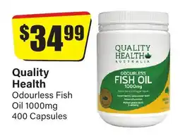 Chemist Discount Centre Quality Health Odourless Fish Oil 400 Capsules offer