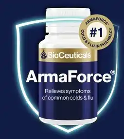 Chemist Discount Centre ArmaForce Relieves symptoms of common colds & flu offer