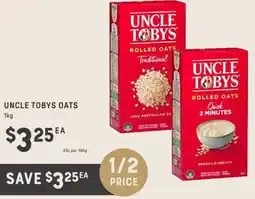 Adelaide's finest Uncle tobys oats offer