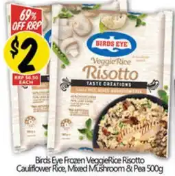NQR Birds Eye Frozen VeggieRice Risotto Cauliflower Rice, Mixed Mushroom & Pea offer
