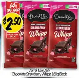 NQR Darrell Lea Dark Chocolate Strawberry Whipp Block offer