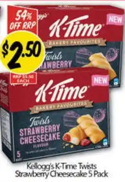 NQR Kellogg's K-Time Twists Strawberry Cheesecake 5 Pack offer
