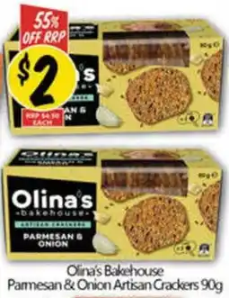 NQR Olina's Bakehouse Parmesan & Onion Artisan Crackers offer
