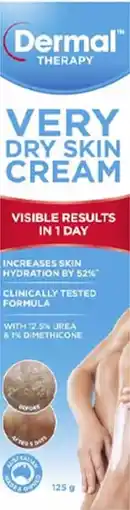 healthylife Dermal Therapy Very Dry Skin Cream 125g offer
