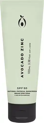 healthylife Avocado Zinc SPF50 Natural Physical Sunscreen 100ml offer