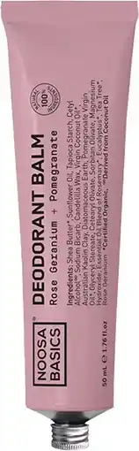 healthylife Noosa Basics Deodorant Balm Rose Geranium + Pomegranate 50ml offer
